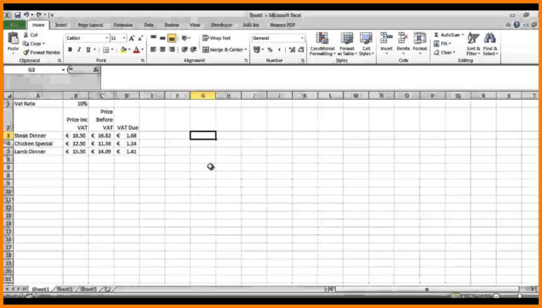 Vat Return Spreadsheet Template with regard to 6+ Excel Vat Return ...