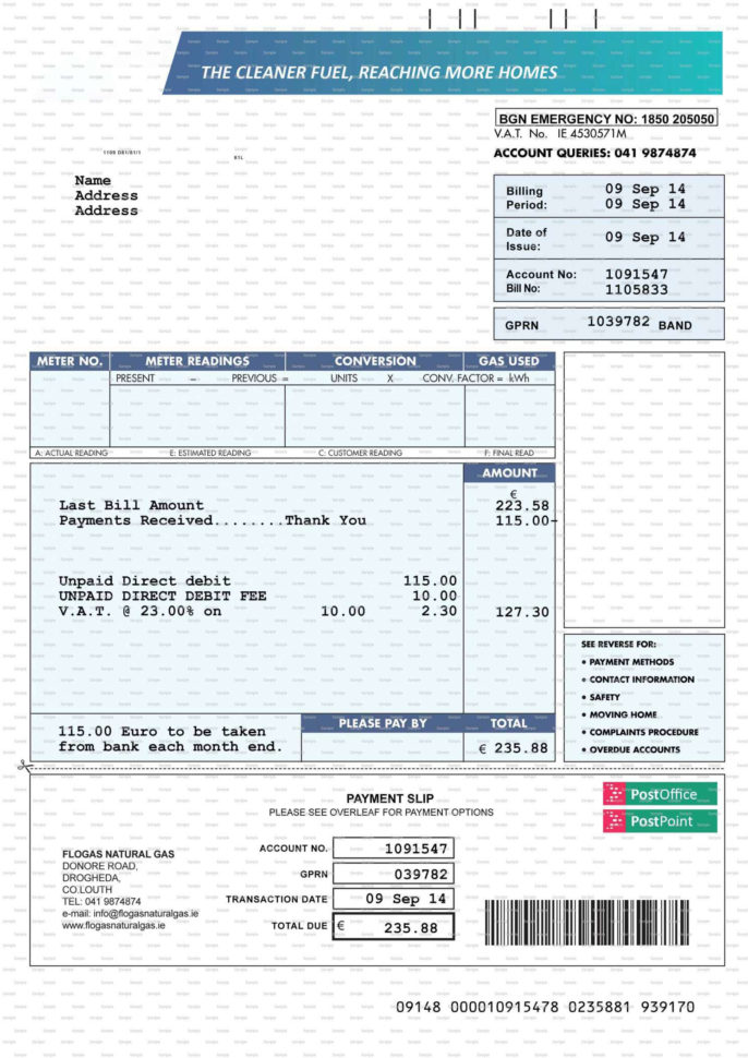 vat spreadsheet template with regard to electric bill template excel