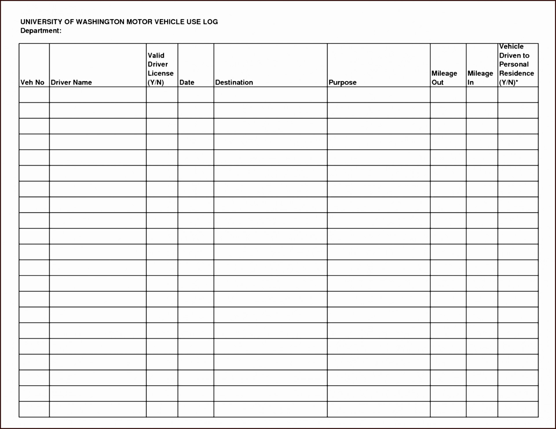 Fuel Log Template Excel