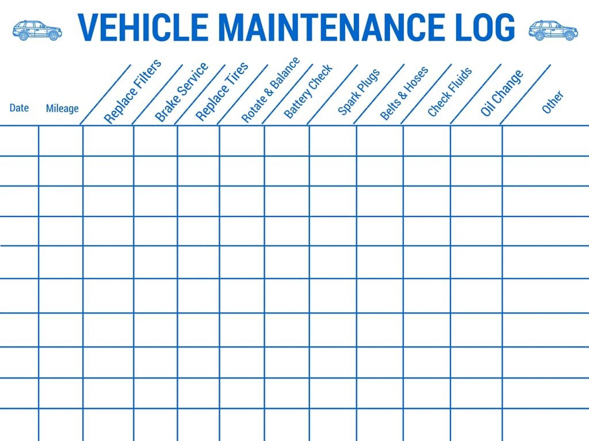 Car Maintenance Schedule Spreadsheet Software Maintenance Vehicle Excel Spreadsheet Template Log