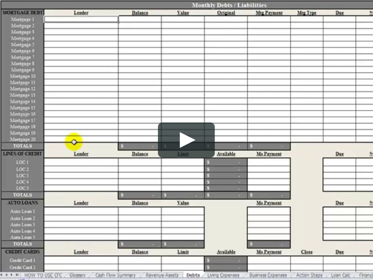 Vip Financial Education Spreadsheet Download Inside How To Use Your Free Cash Flow Crunchertm On Vimeo