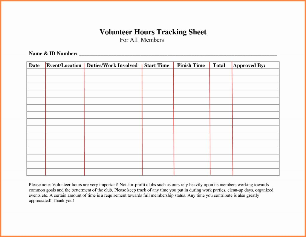 Volunteer Hour Tracking Spreadsheet Within Volunteer Tracking Spreadsheet  Aljererlotgd