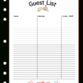 Wedding Guest Spreadsheet With Regard To Free Wedding Guest List Spreadsheet  Templates At