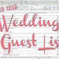 Wedding Invite List Spreadsheet With Regard To Tips For Making Your Wedding Guest List  The Yes Girls