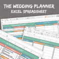 Wedding Planning Excel Spreadsheet Intended For Wedding Planner Spreadsheet, Excel Wedding Planner, Organiser