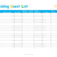 Wedding Spreadsheet Guest List Templates in 7 Free Wedding Guest List Templates And Managers