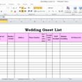 Wedding Spreadsheet Guest List Templates Within Wedding Planning Guest List Template How To Make Your Excel