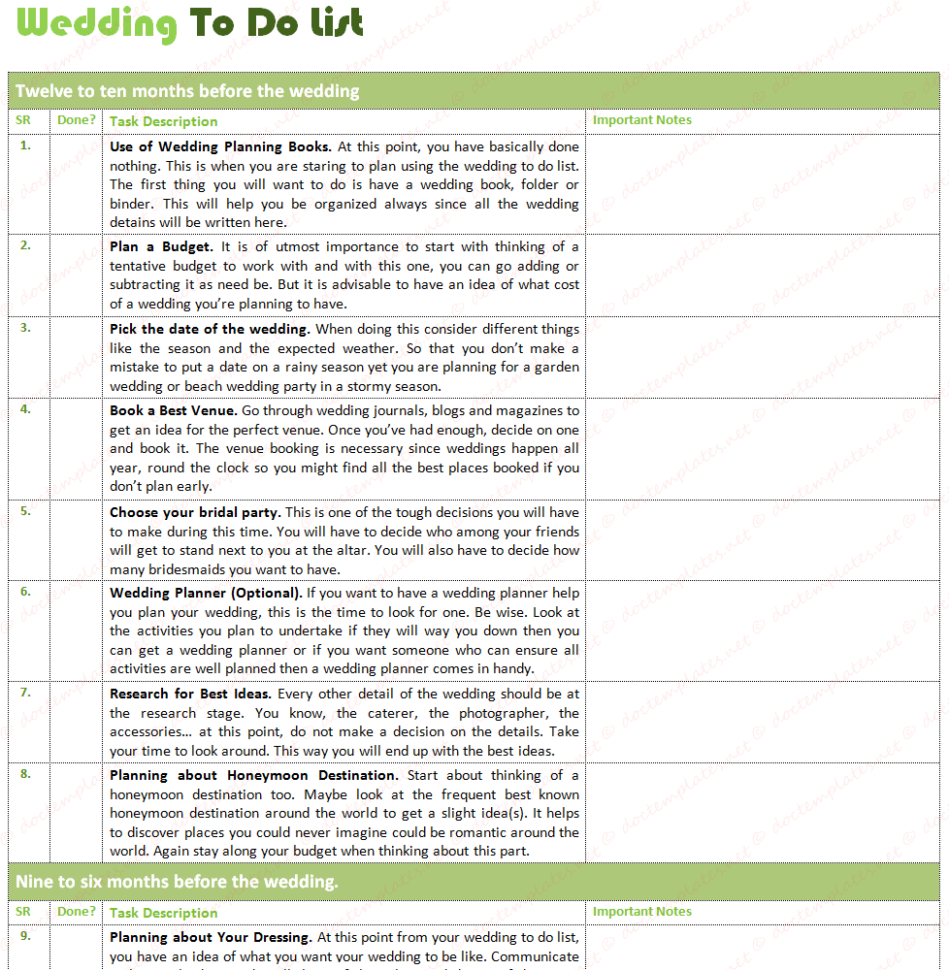 Wedding To Do List Excel Spreadsheet Pertaining To Ultimate Wedding To Do List For Wedding Planning