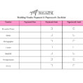 Wedding Vendor Comparison Spreadsheet Pertaining To Wedding Vendor Checklist  Rent.interpretomics.co
