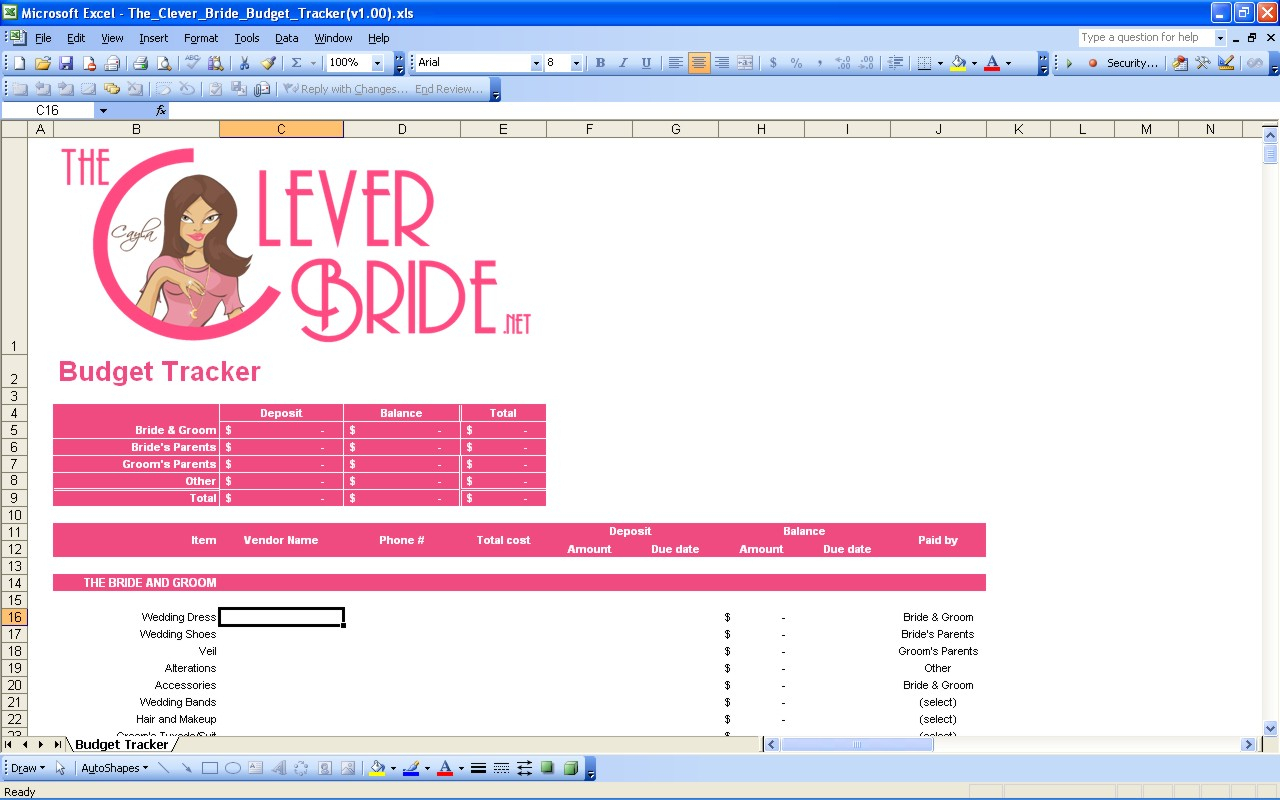 Wedding Venue Budget Spreadsheet In 15 Useful Wedding Spreadsheets – Excel Spreadsheet