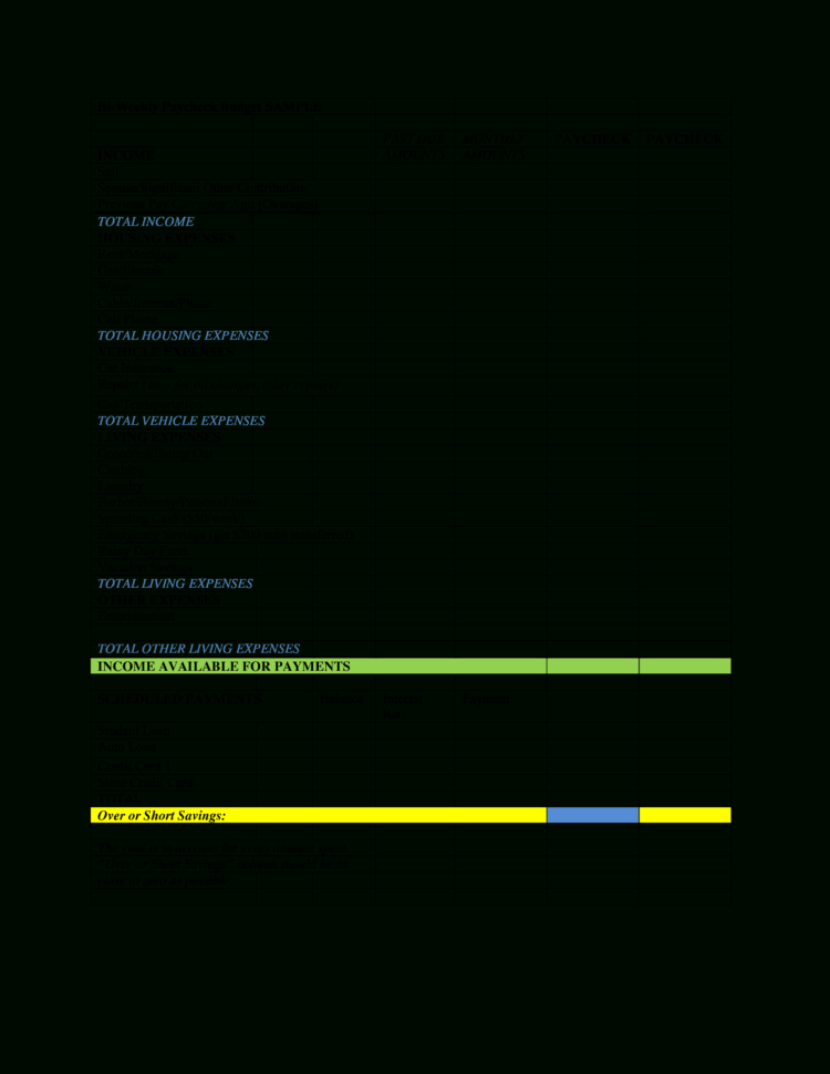 Weekly Paycheck Budget Spreadsheet Regarding Free Bi Weekly Paycheck Budget Templates At Allbusinesstemplates Weekly Paycheck Budget Spreadsheet Regarding Free Bi Weekly Paycheck Budget Templates At Allbusinesstemplates