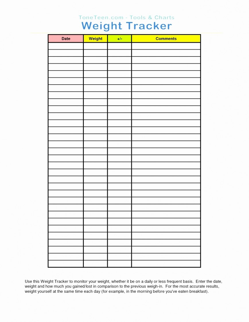 free excel weight loss tracker spreadsheet