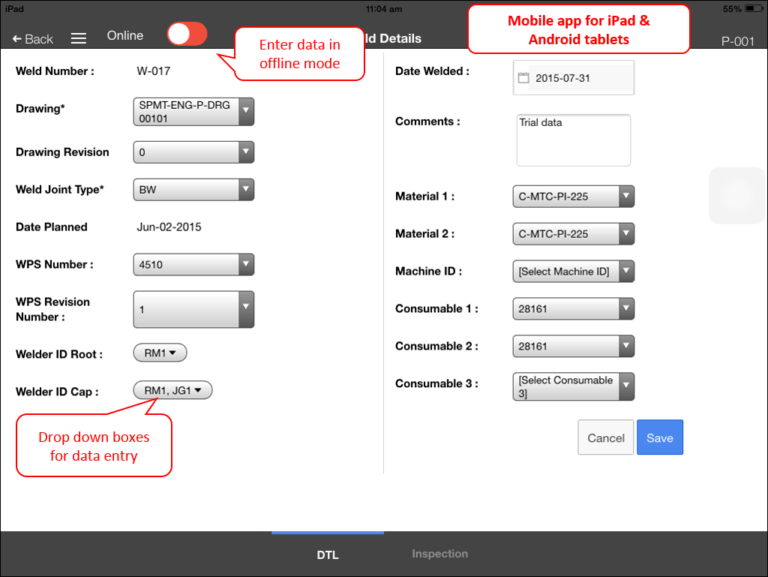 Welder Continuity Log Spreadsheet for Welding Management Software For