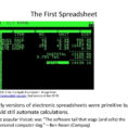 What Was The First Spreadsheet Program Pertaining To Spreadsheets You Will Learn About Some Important Features Of