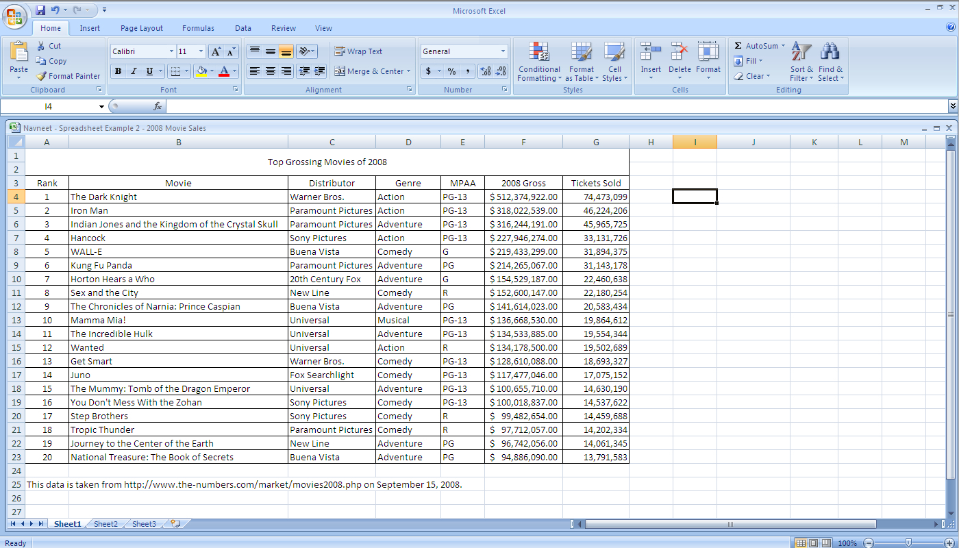 excel sheet