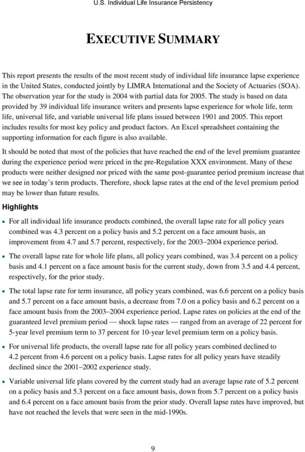 Whole Life Insurance Spreadsheet with regard to U.s. Individual Life ...