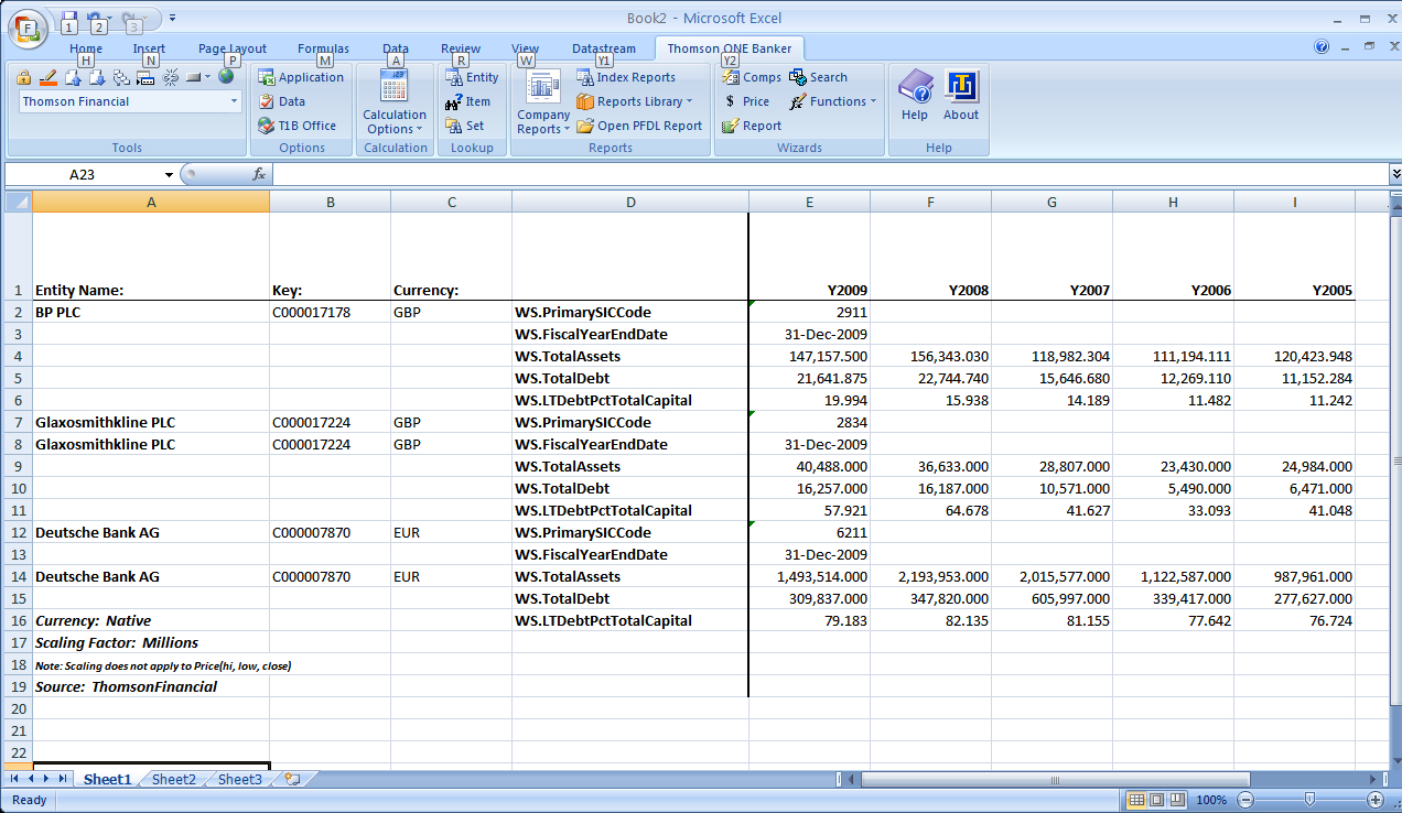 Why Do Bankers Use Spreadsheets With Regard To Panel Data From Thomson One Banker Excel Addin  Business