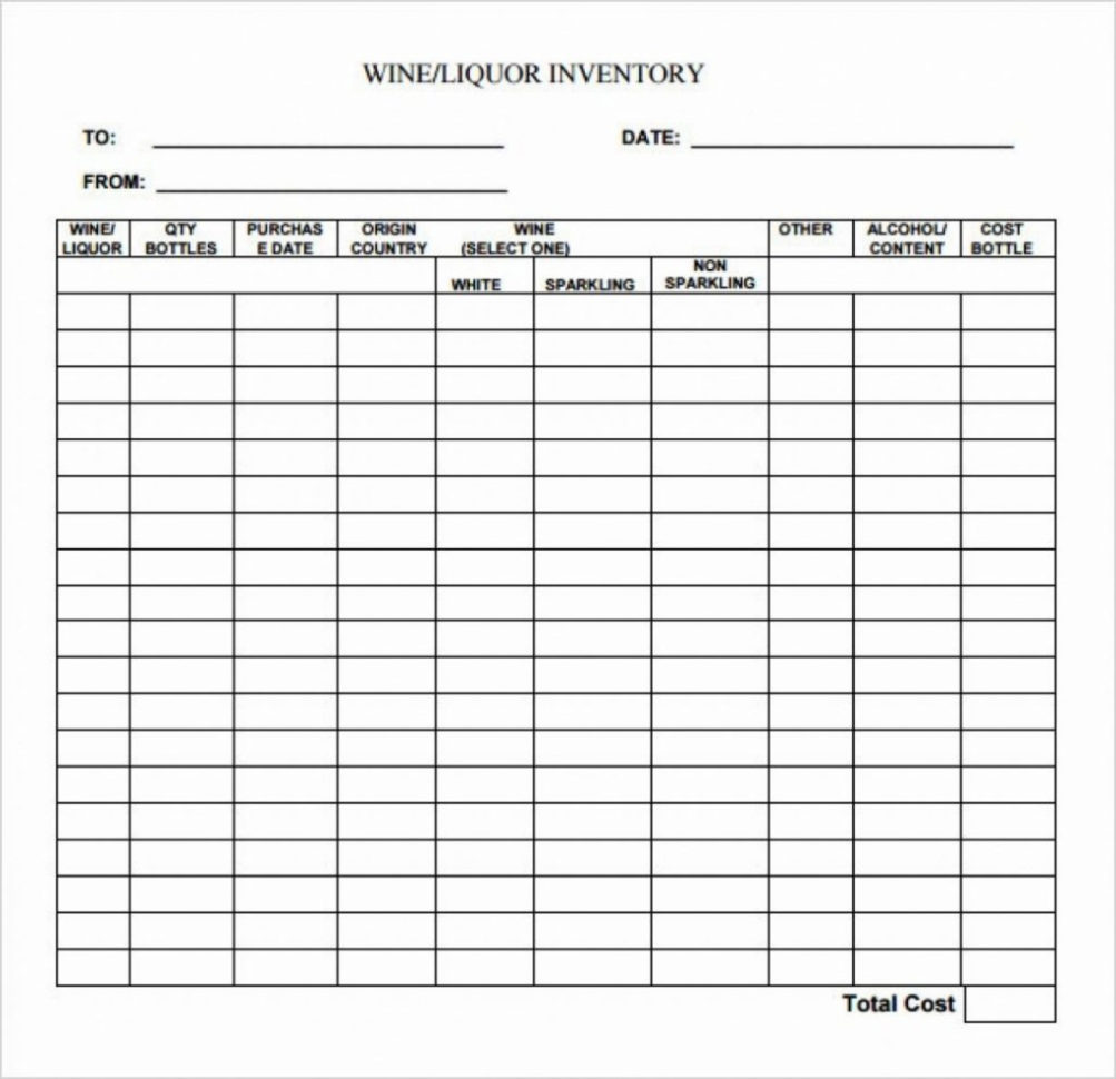 Wine Inventory Spreadsheet intended for Liquor Inventory Spreadsheet