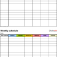 Work Schedule Spreadsheet Excel Regarding Free Weekly Schedule Templates For Excel  18 Templates