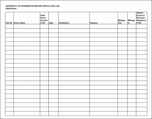 Workers Compensation Excel Spreadsheet pertaining to Irs Mileage Log ...