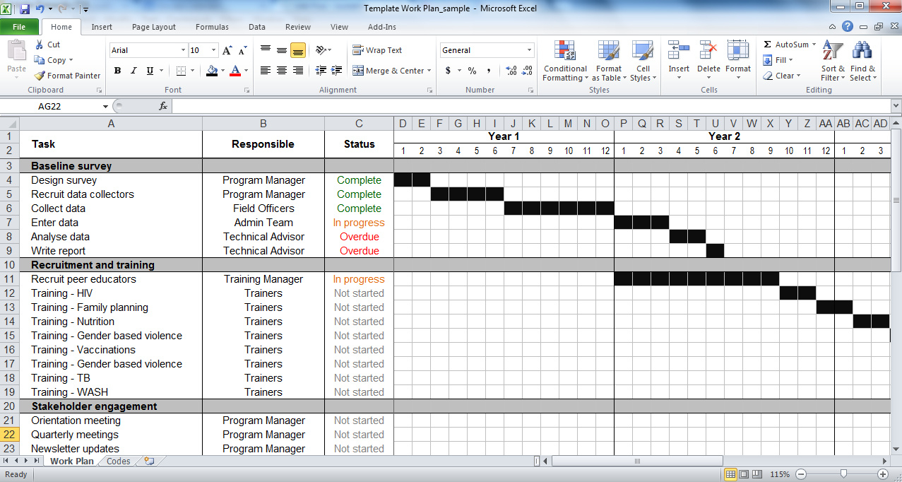 Workforce Management Excel Template