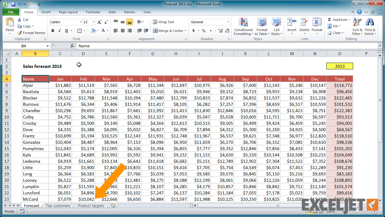 Working With Excel Spreadsheets Throughout Excel Tutorial: How To Navigate A Workbook
