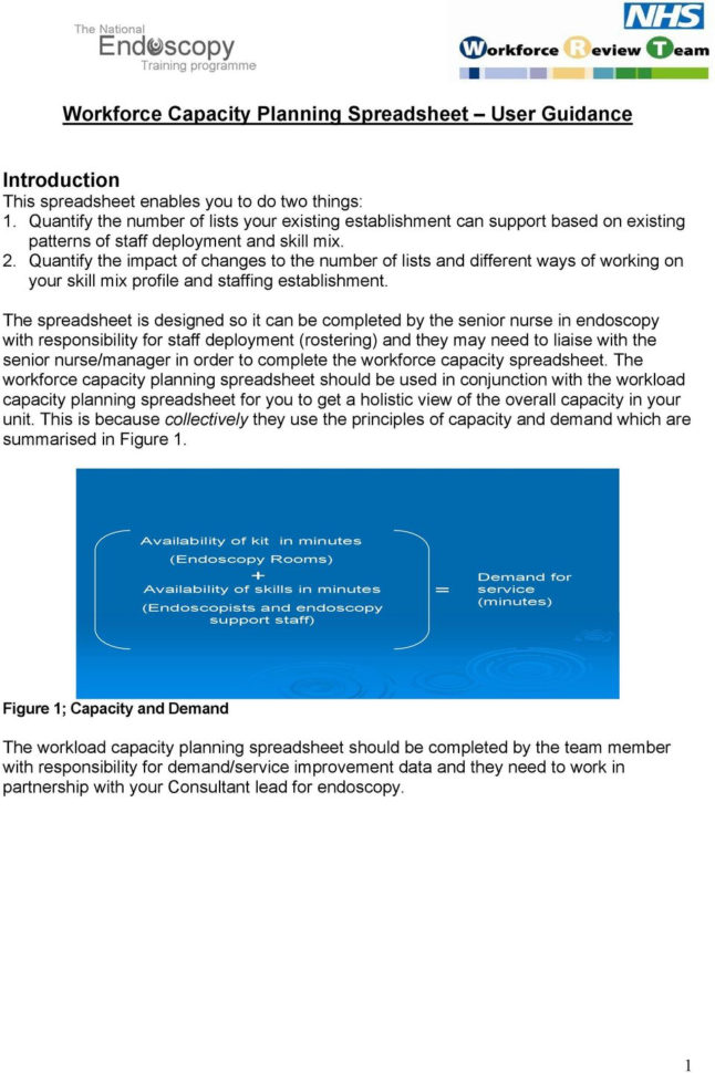 Workload Forecasting Spreadsheet Regarding Workforce Capacity Planning Spreadsheet User Guidance Pdf Workload Forecasting Spreadsheet Regarding Workforce Capacity Planning Spreadsheet User Guidance Pdf