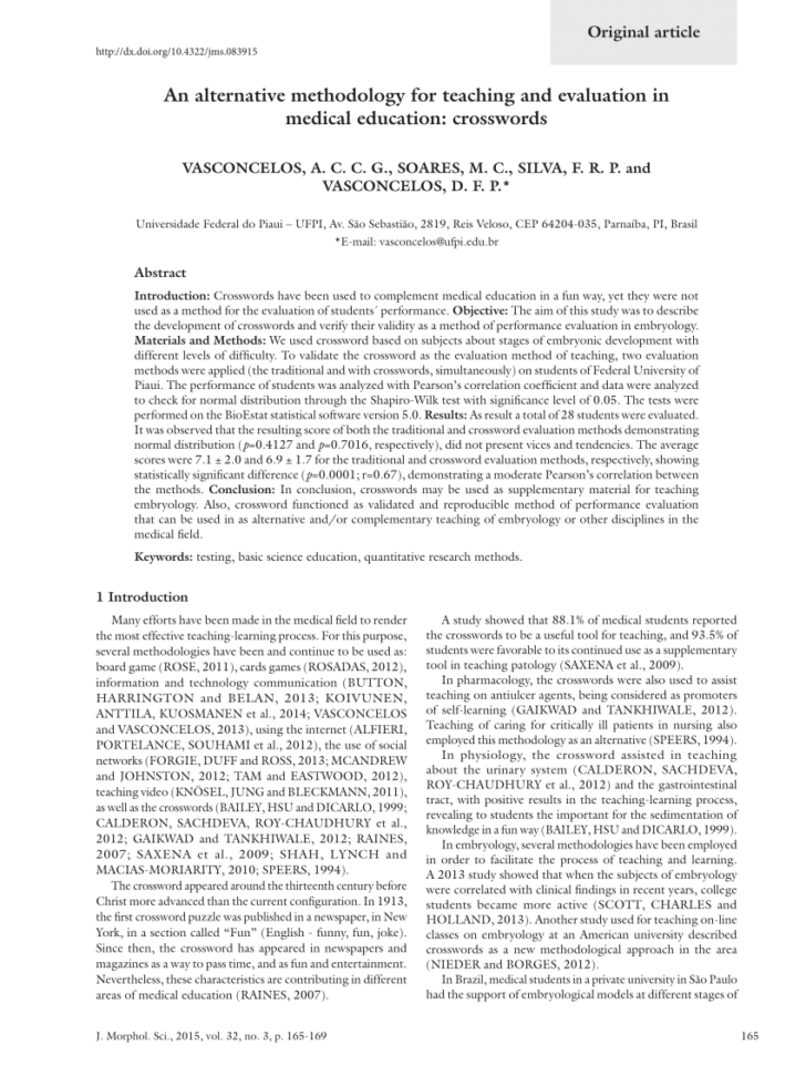 Www Teach Ict Com Spreadsheets Crossword For Pdf An Alternative Methodology For Teaching And Evaluation In