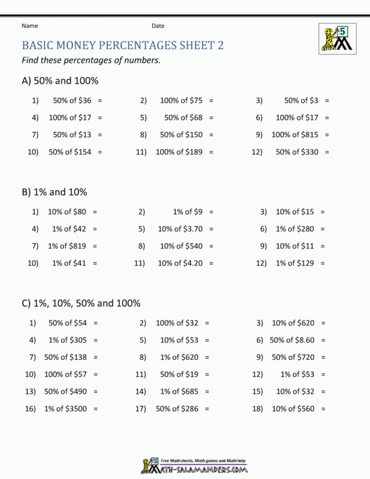 Percent Of Change Word Problems Worksheet — db-excel.com