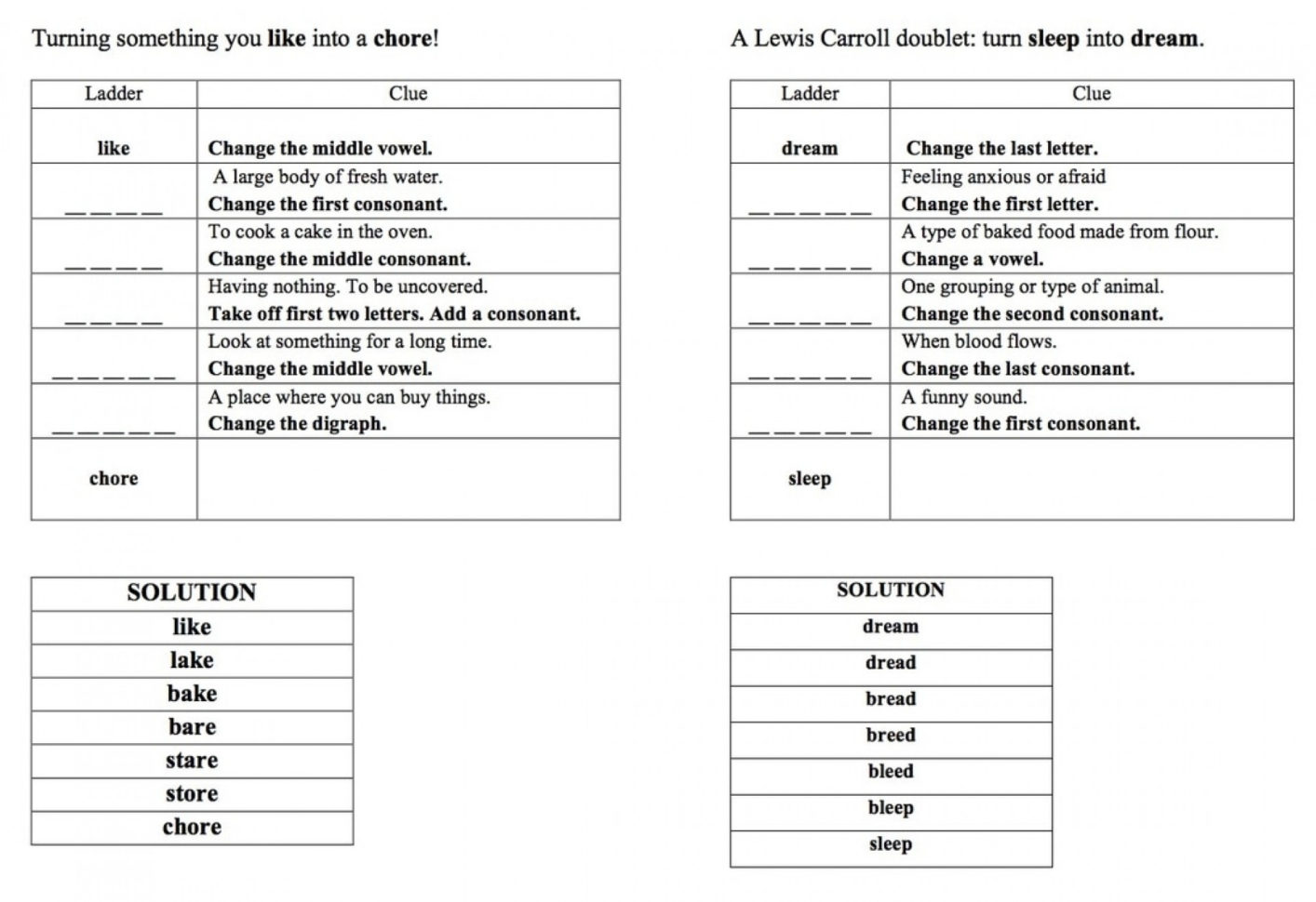 002 Printable Word Ladders Middle School Excellent  Istherewhitesmoke