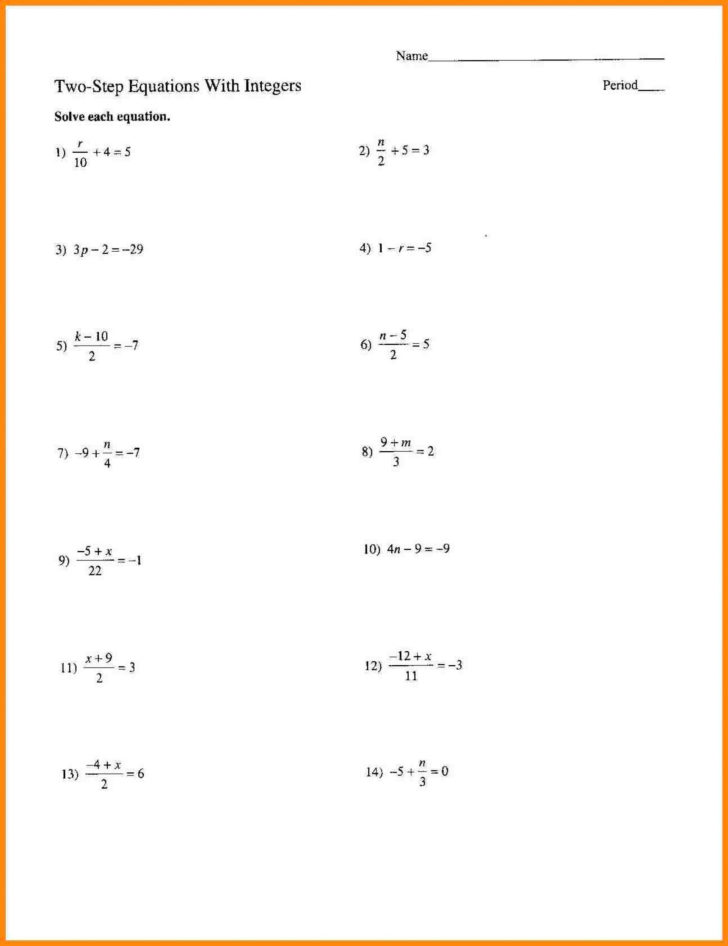 Solving Multi Step Equations With Distributive Property Worksheet db