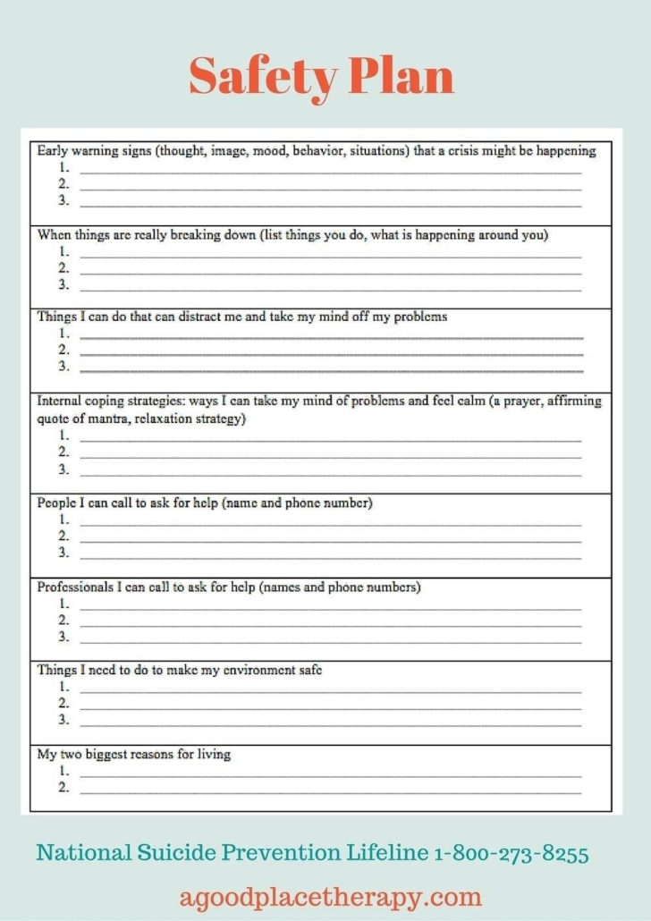 Safety Planning Worksheet Domestic Violence