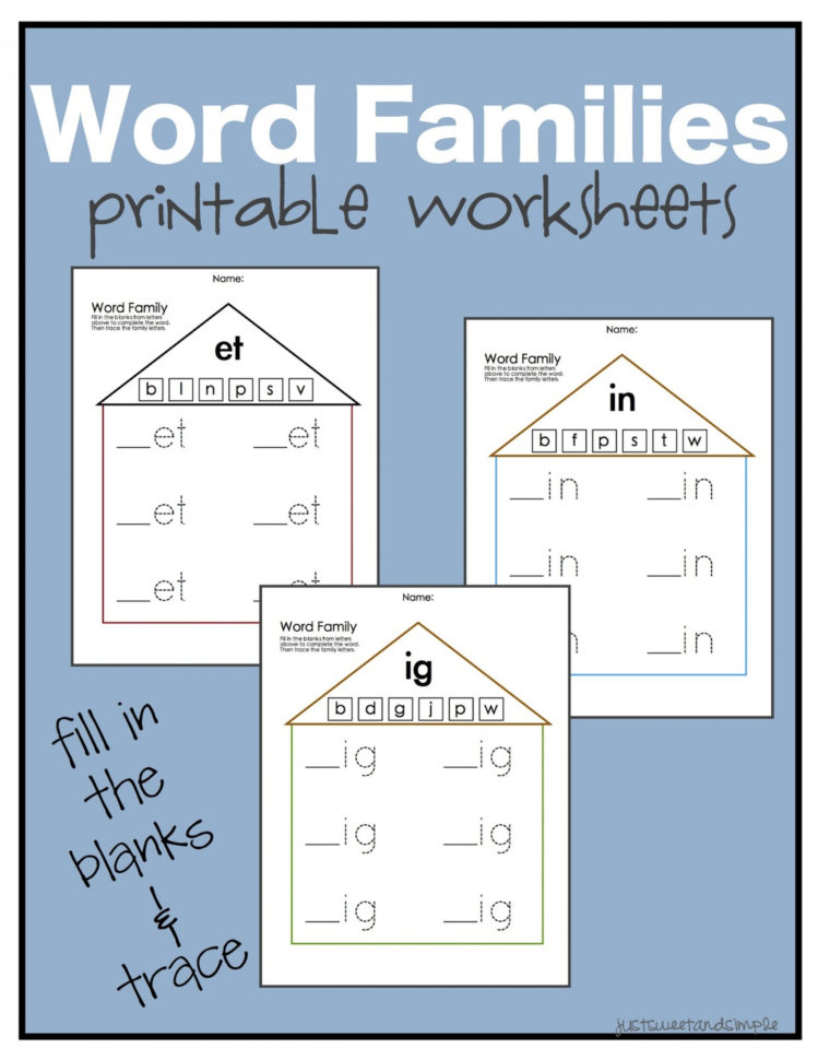 005 Ig Words Printable Word Family Impressive Printables Worksheets
