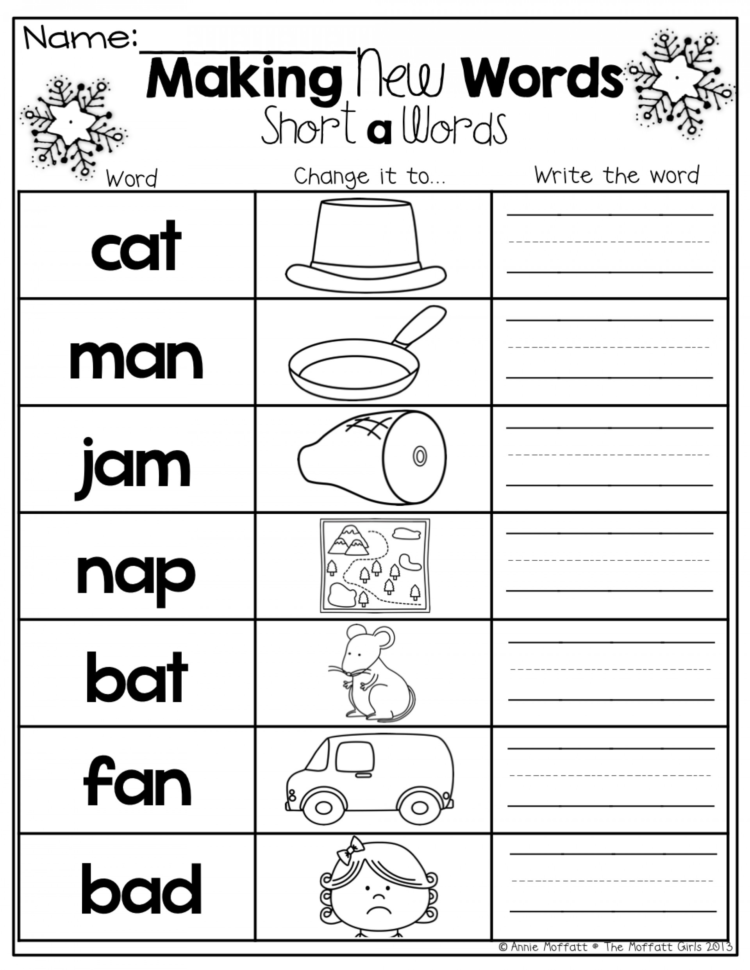 Printable All Word Family Worksheets