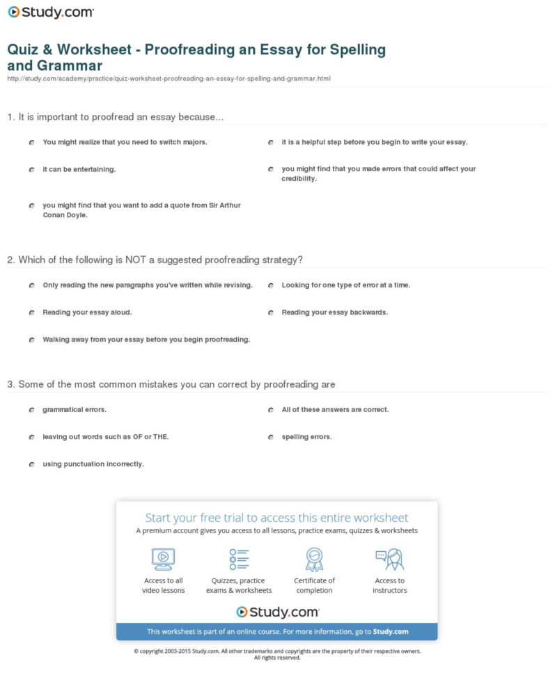 Proofreading Worksheets Pdf Db excel