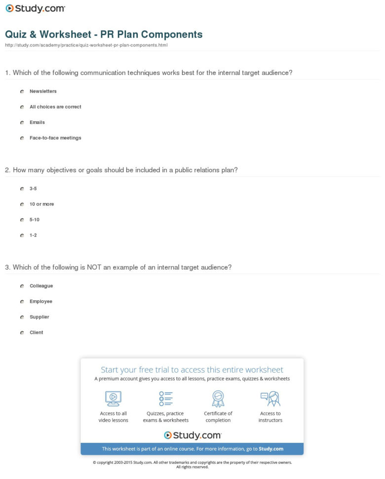 008  Ideas Quiz Worksheet Pr Plan Components Public