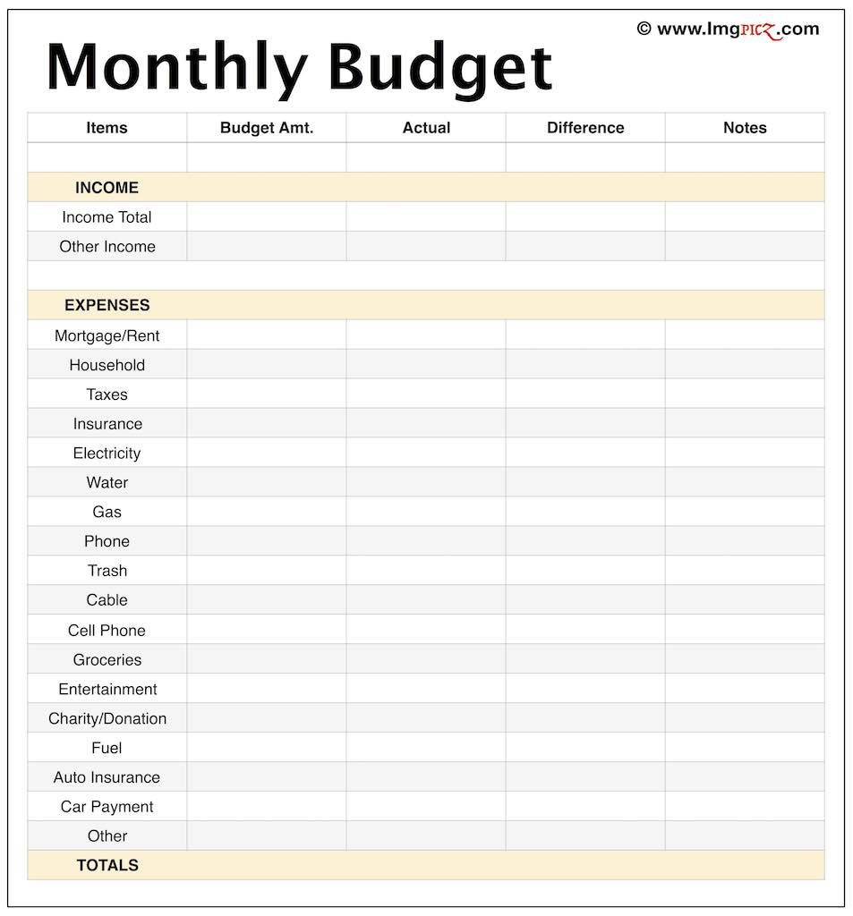009 Budget Worksheets Printable Kits  Ideas Rare