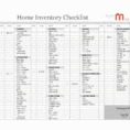 009 Household Inventory List  Spreadsheet Or Best S