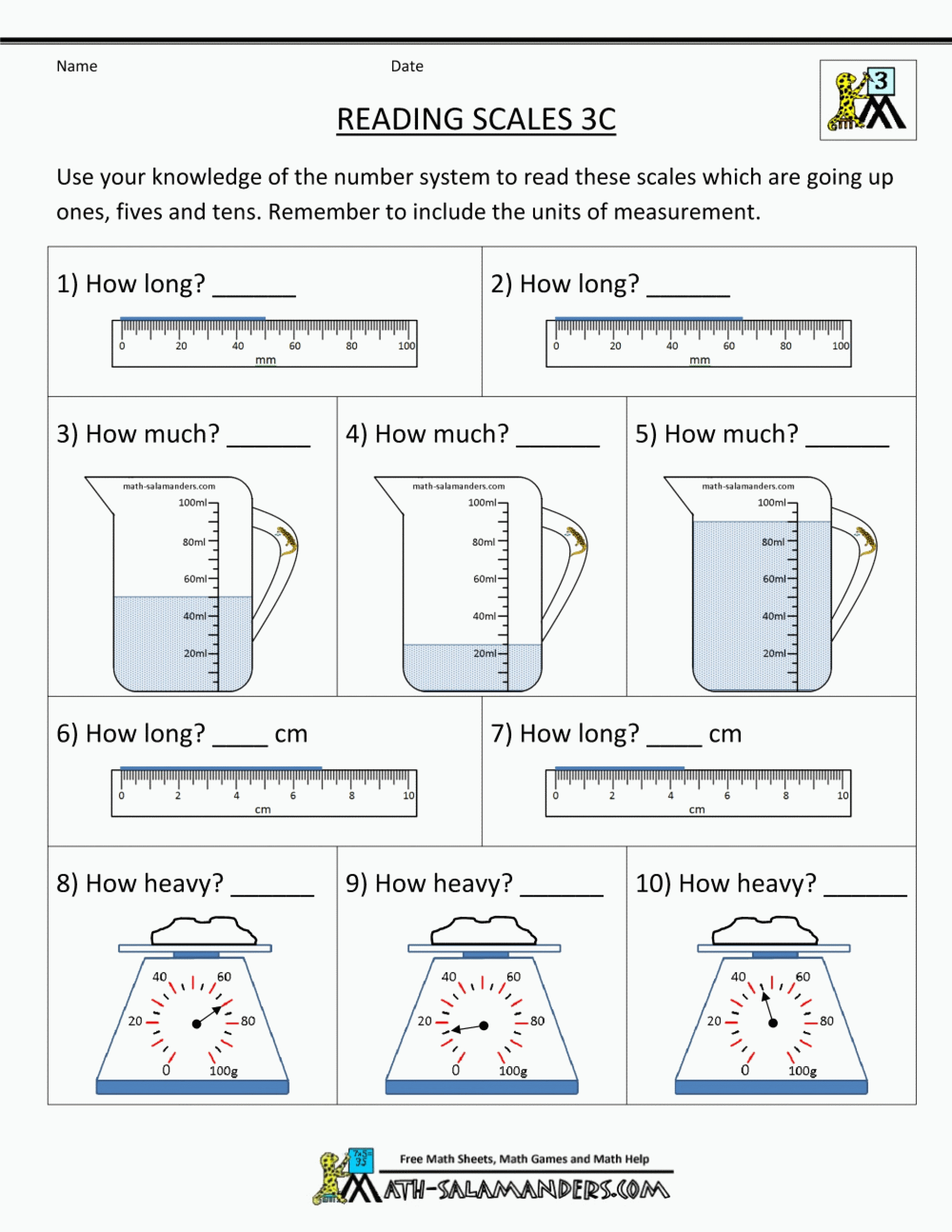 3Rd Grade Math Review Worksheets Db excel