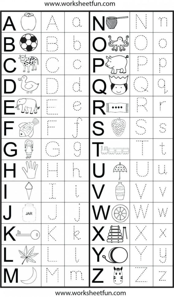 010 Alphabet Worksheets For Kindergarten To Zfit8002C1035