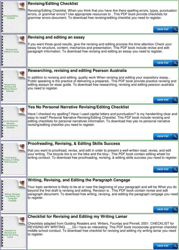 010 Edit My Research Paper Editing Worksheet Checklist