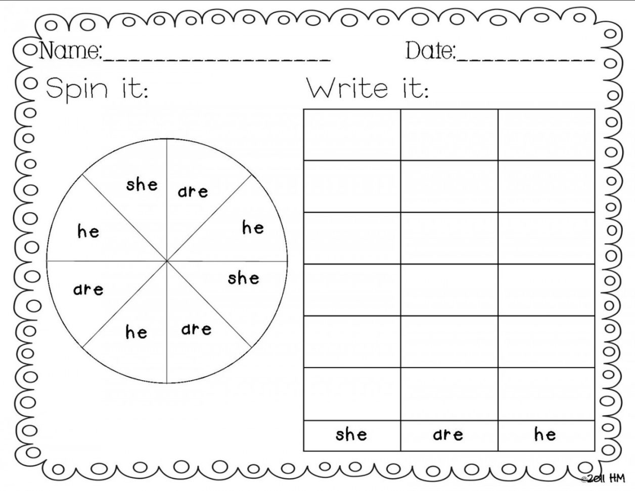 010 Printable Word 1St Grade Colorsight Words Printables
