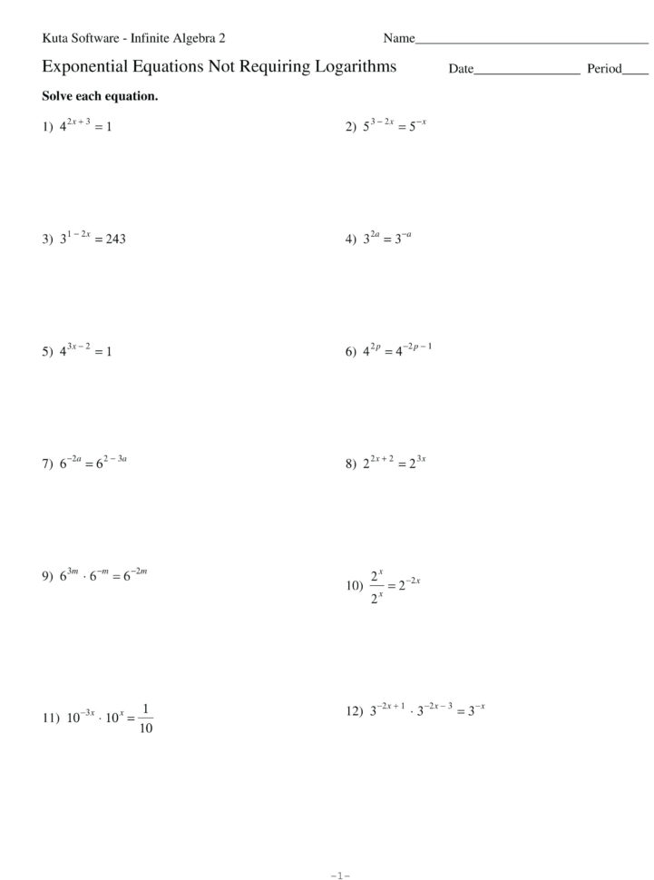 20++ Solving Exponential Equations Worksheet – Worksheets Decoomo