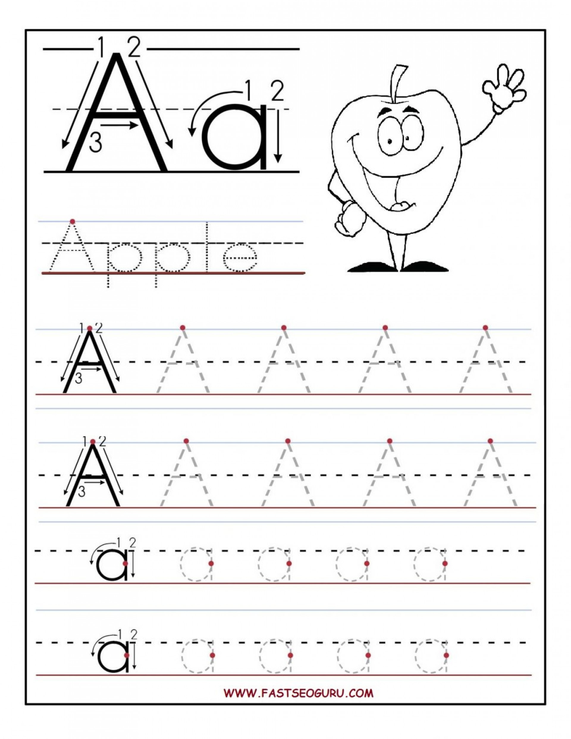 010 Worksheet Trace Letters Tracing Worksheets For