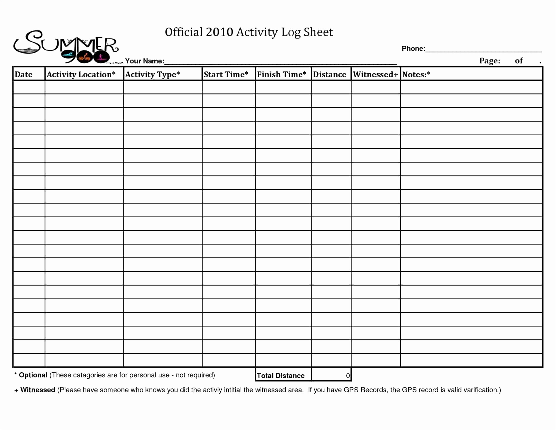 013 Printable Mileage Log For Taxes With Form Plus Spreadsheet db