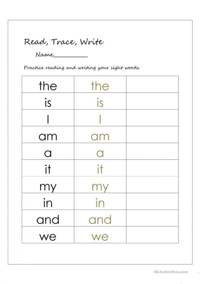 013 Printable Word Read Trace And Write Sight 40687 1 Grade