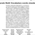 014 6Th Grade Vocabulary Worksheets Math Worksheet Common Core
