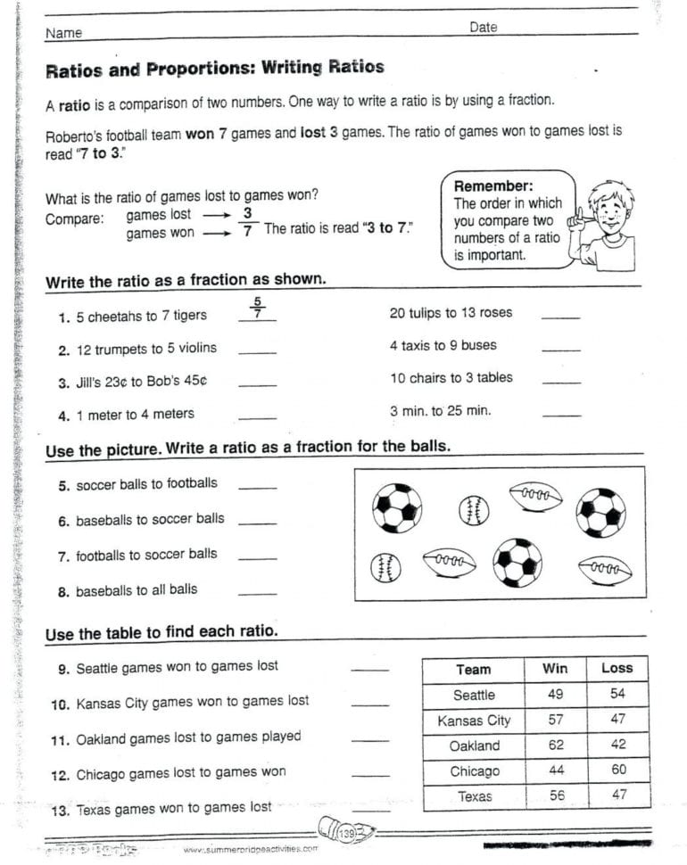 014 Printable Word Free Ratio Stunning Problems Worksheets