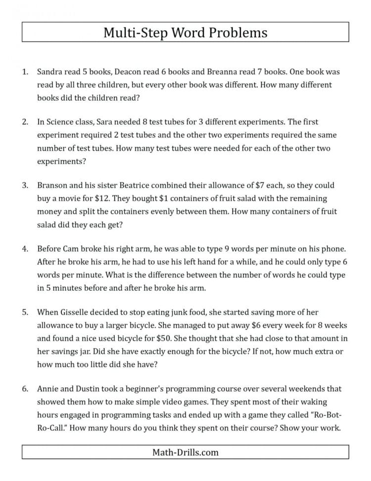 014 System Of Linearquations Word Problems Worksheet Math