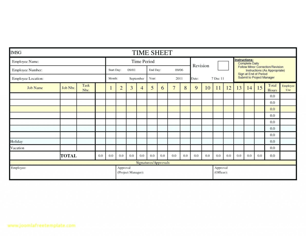 Time Study Worksheet — Db